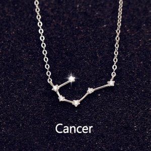 Jewelry - Sterling Silver Diamond Zodiac Necklace--Cancer Jewelry - Sterling Silver Diamond Zodiac Necklace--Cancer